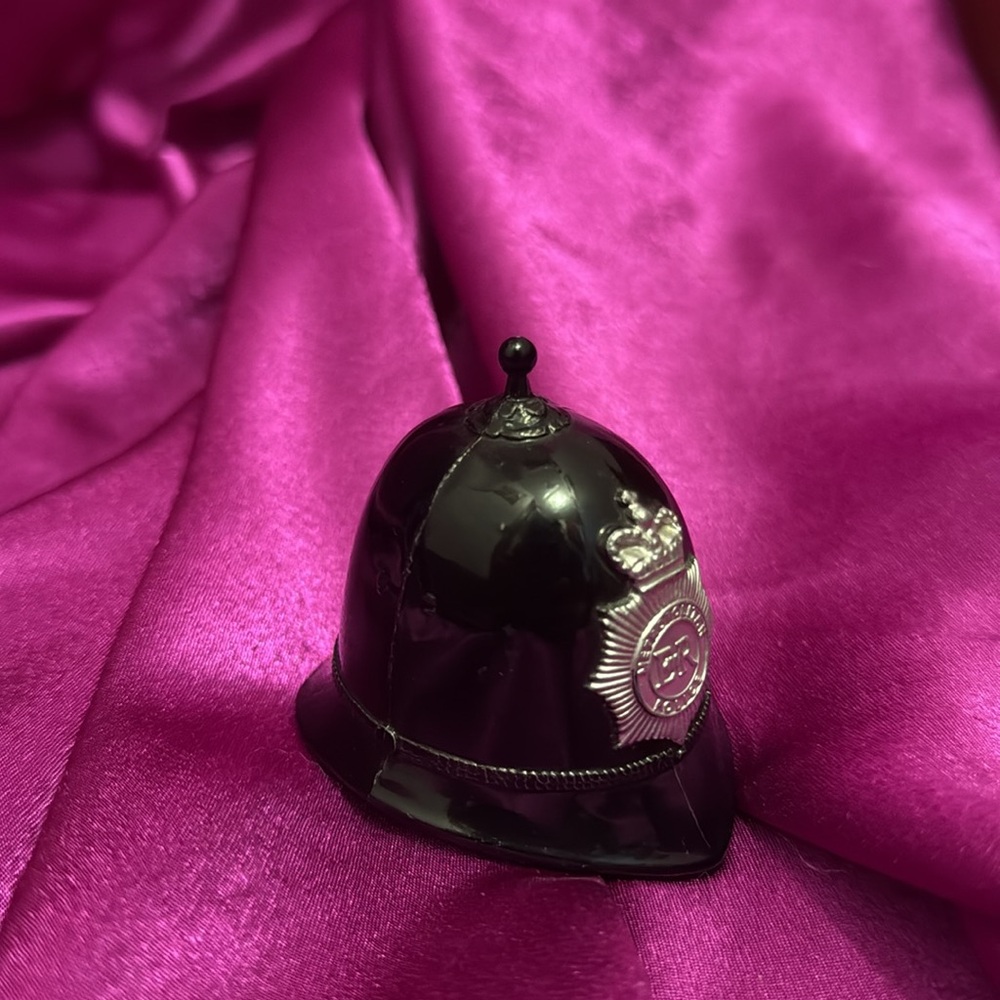 Black Police Helmet Miniature bell